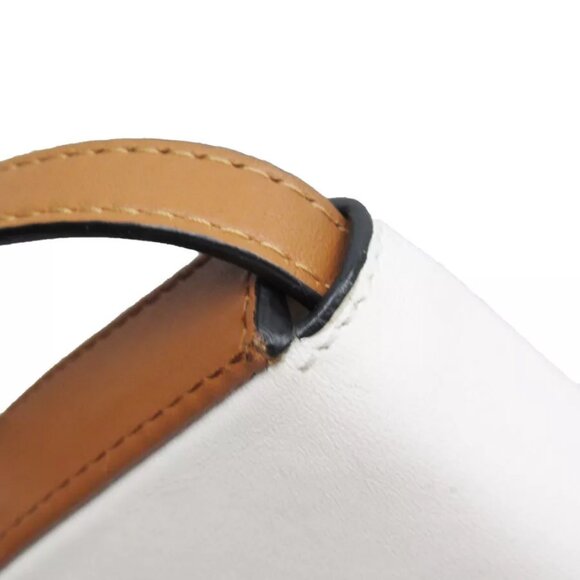 Auth LOEWE Heel Bag Shoulder Bag white leather - Picture 6 of 11